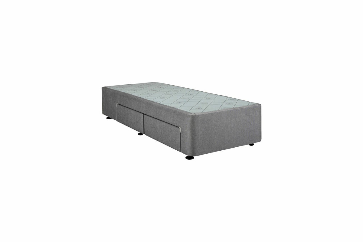 Sealy Long Single Spacesaver Base Left Drawers - Charcoal Fabric, Patented Module Support - 728146