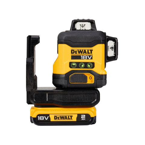 DeWALT 18V XR Compact 3 x 360 Green Beam Multiline Laser Combo Kit DCLE34031D1-XE