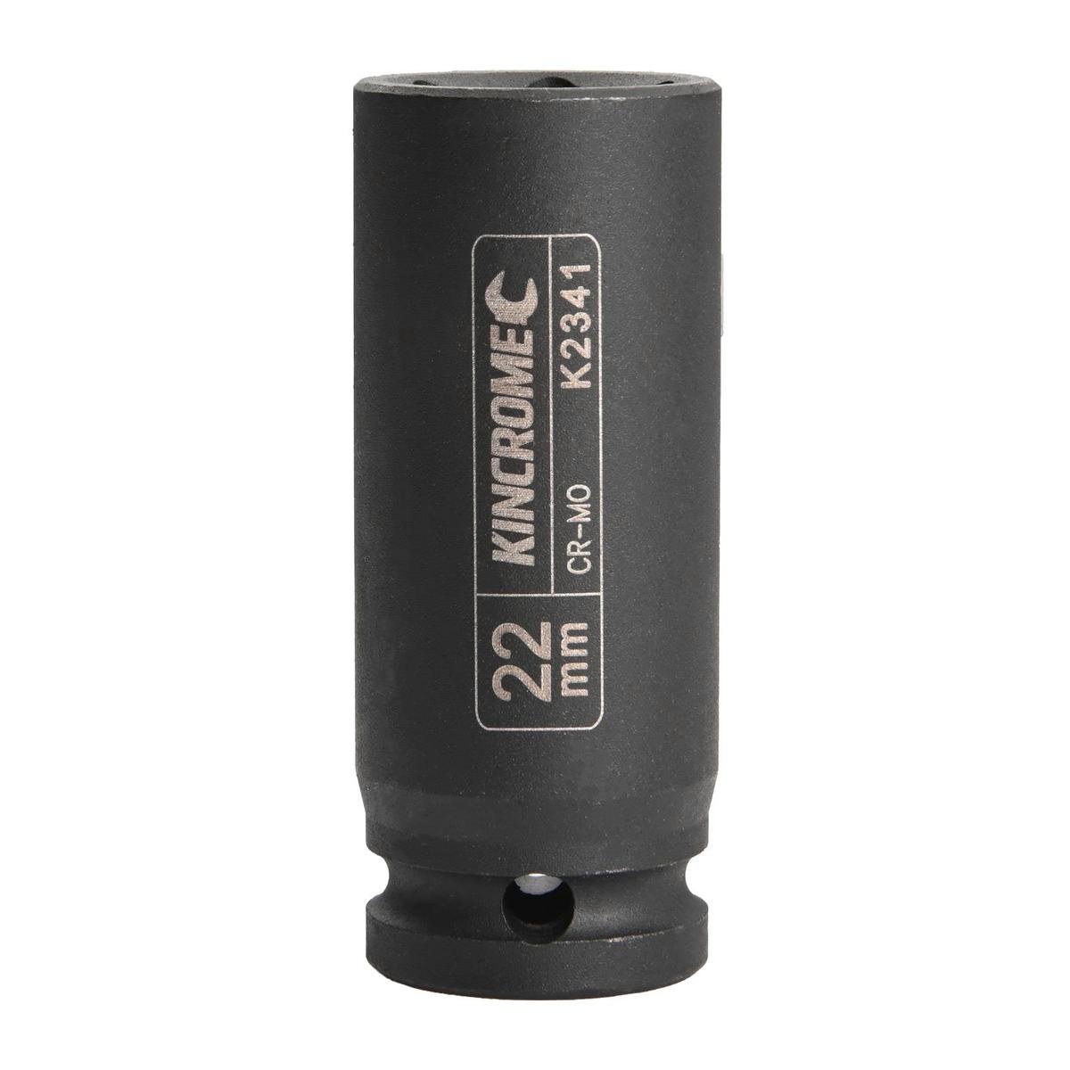 Kincrome Deep Impact Socket - 22mm - Chrome Molybdenum Steel - Rust Resistant - SuperSaverAU - view 1