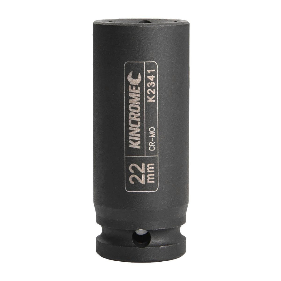 Kincrome Deep Impact Socket - 22mm - Chrome Molybdenum Steel - Rust Resistant - SuperSaverAU - view 1