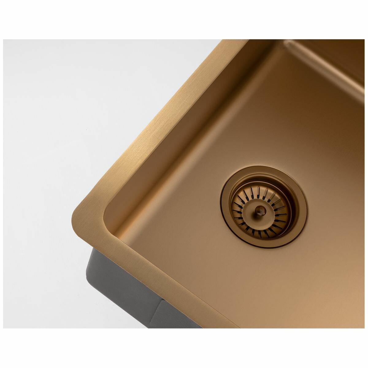 Titan Essentials 285mm Single Bowl Sink and Pull Out Gooseneck Mixer Tap Package - Brass - TSBRPK282