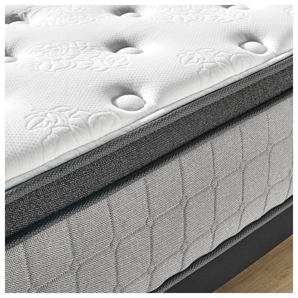 Zinus 30cm Single Support Plus Pocket Spring Mattress - Plush Euro Top - AU-MSSPGR-12S