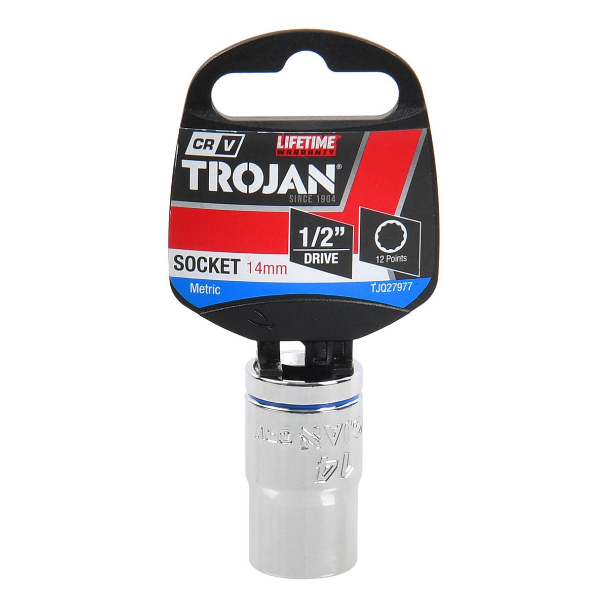 Trojan 14mm Socket 1/2" Drive - Chrome Vanadium - Durable - 12-Point Design - SuperSaverAU - view 2