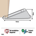 Adoored Extra Large White Rubber Door Wedge - Weather Resistant