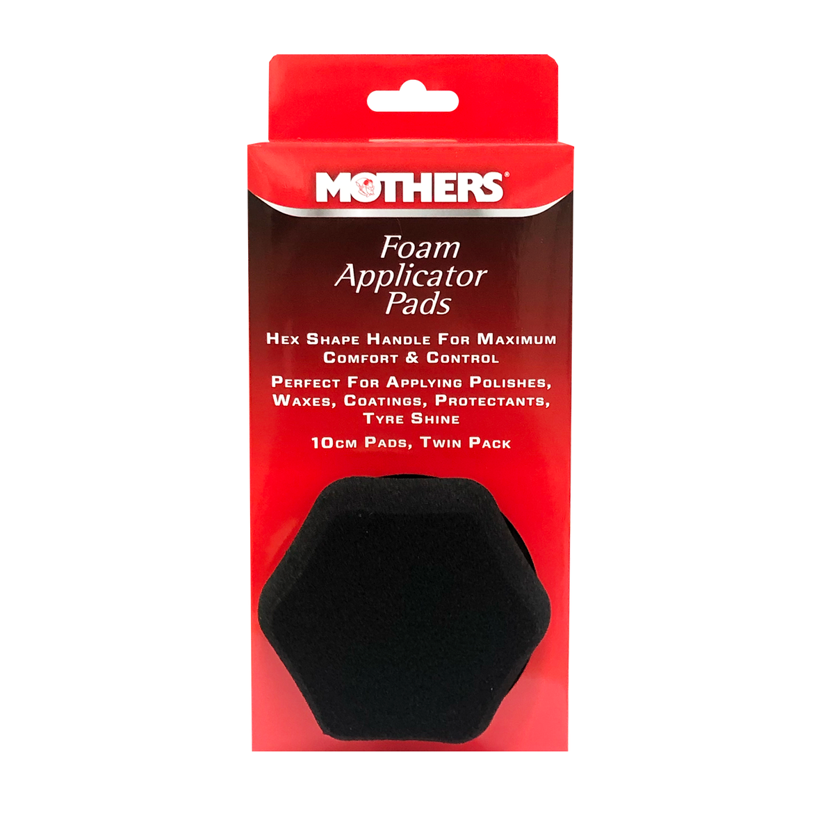 Mothers Foam Polish Applicators Pack of 2 - 100mm x 20mm - Black - Even Application - SuperSaverAU - view 1