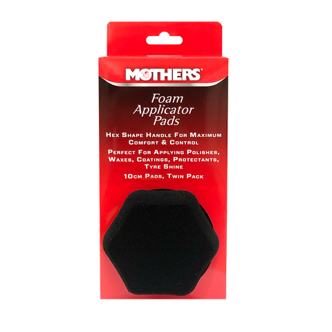 Mothers Foam Polish Applicators Pack of 2 - 100mm x 20mm - Black - Even Application - SuperSaverAU - view 1