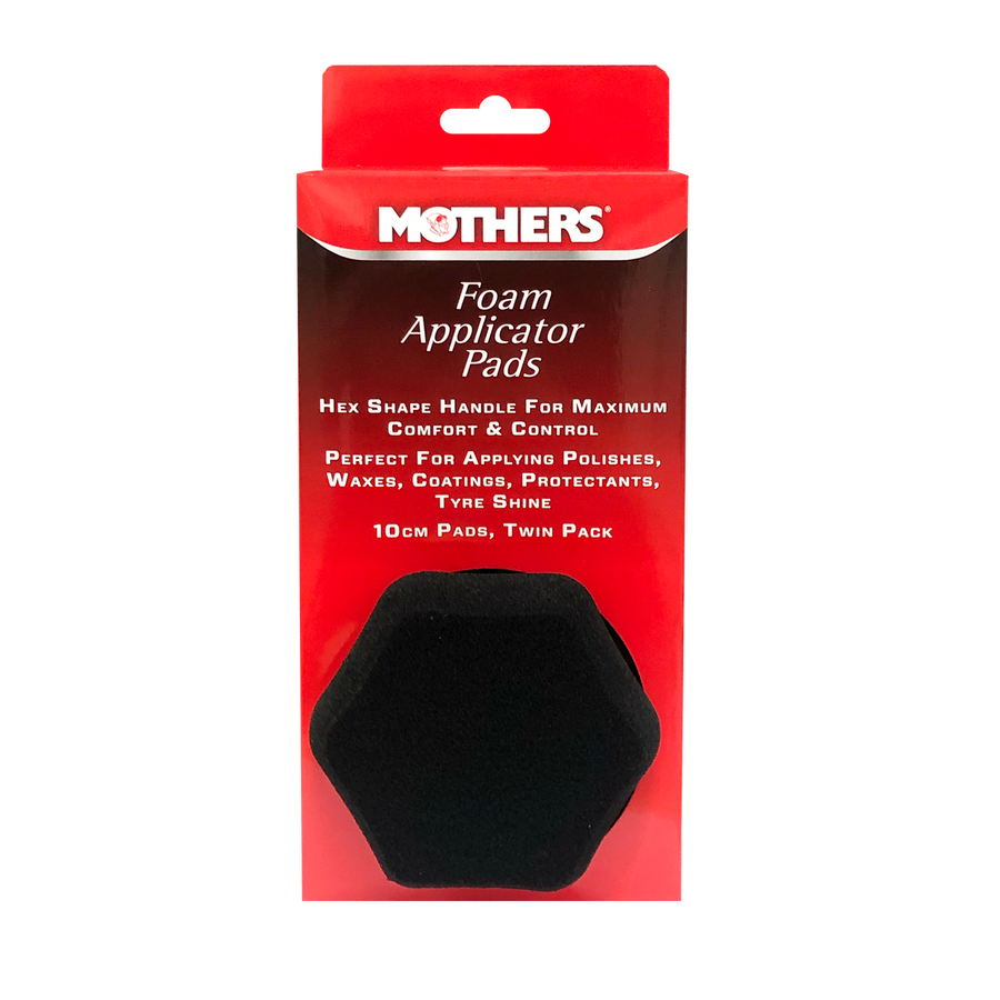 Mothers Foam Polish Applicators Pack of 2 - 100mm x 20mm - Black - Even Application - SuperSaverAU - view 1