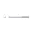 Zenith M10 x 220mm Hot Dip Galvanised Cup Head Bolt & Nut - 4.6 Grade Steel