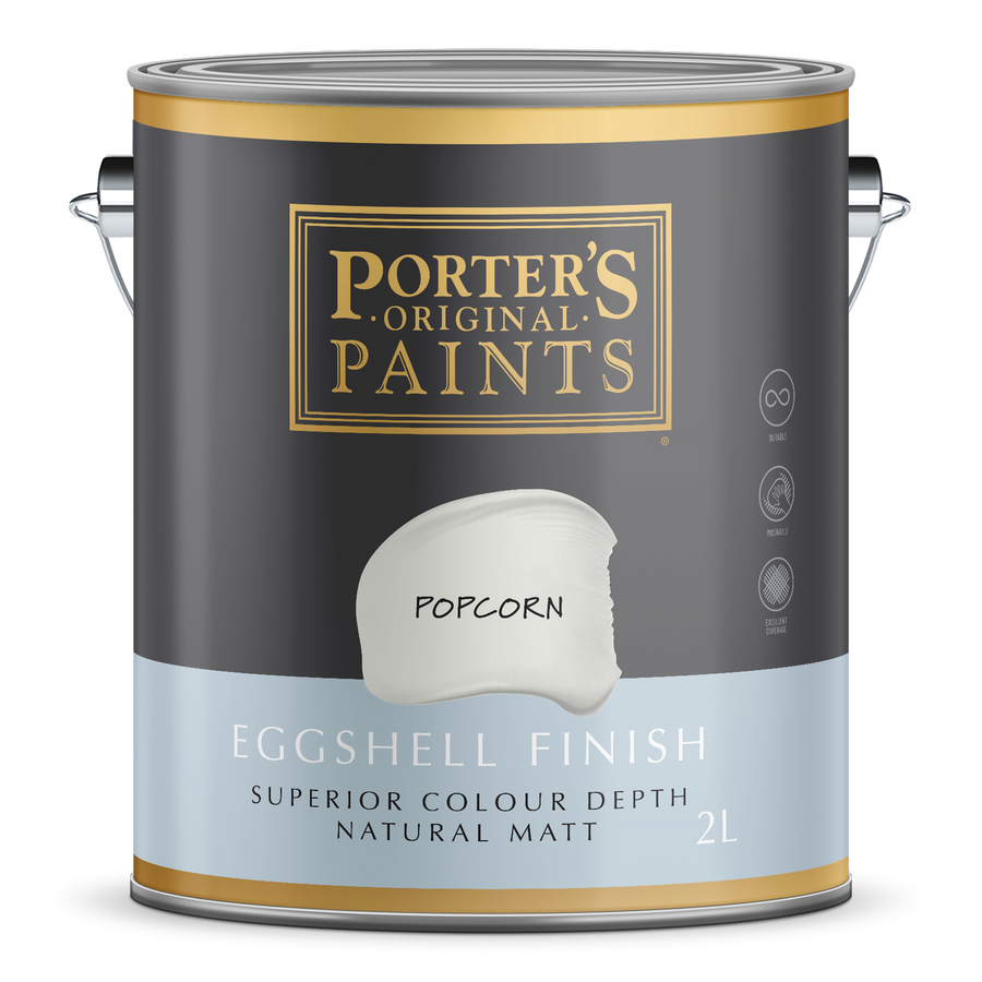 Porter S Washable Paint - 2L - Eggshell Finish - Popcorn Colour - 3kg - SuperSaverAU - view 1