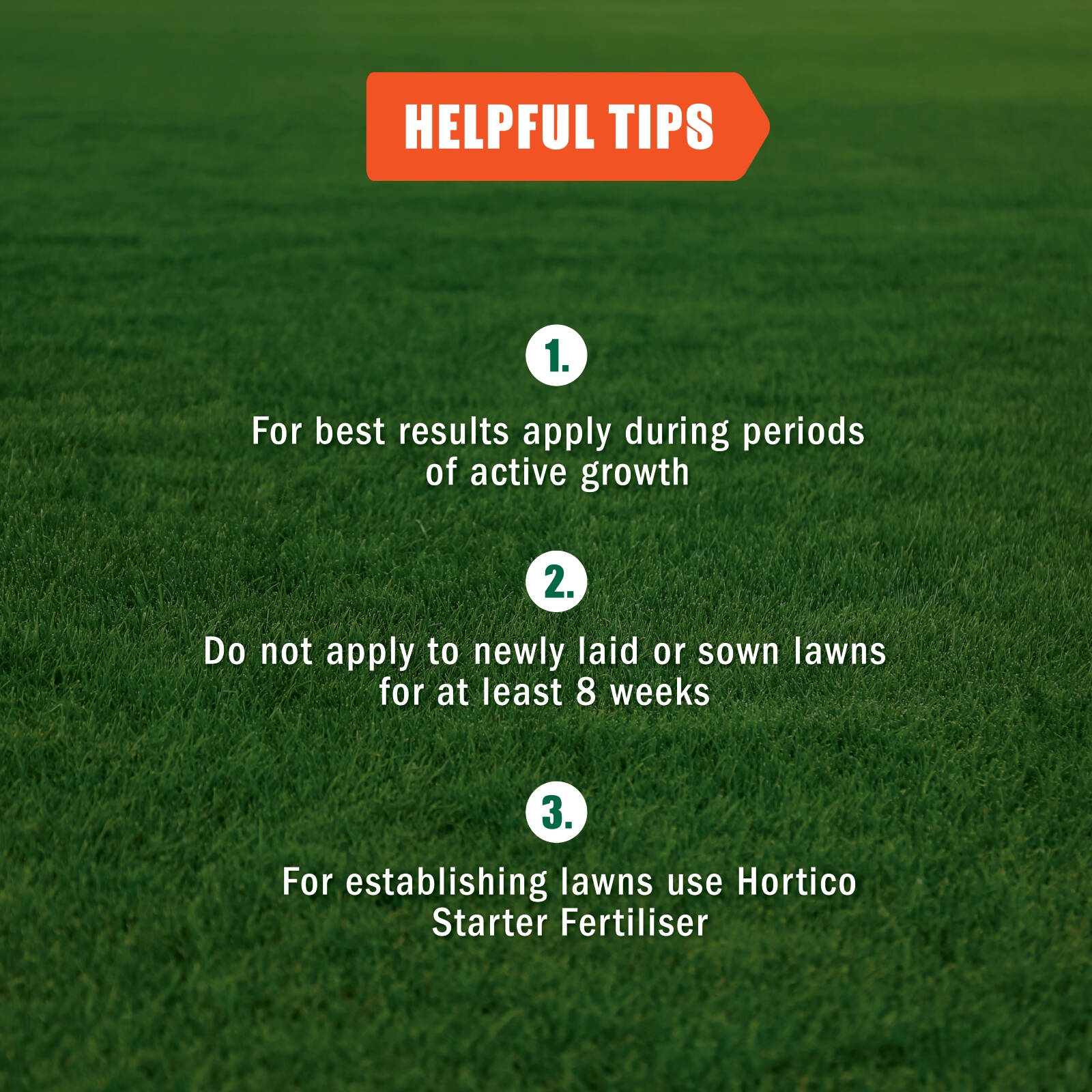 Hortico All Lawn Fertiliser 2.5kg Granular - Slow Release, Water Soluble, Covers 95m2