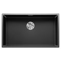 Blanco Claron Single Bowl Sink - Dark Steel Finish, Top or Flush Mount, 10mm Radius - 528004