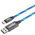 Antsig 1m USB-A to USB-C Light-Up Charging Cable - AP202