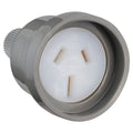 HPM 15A Grey Extension Cord Socket, PVC, 240V, Rear Cover, 1.5mm Cable
