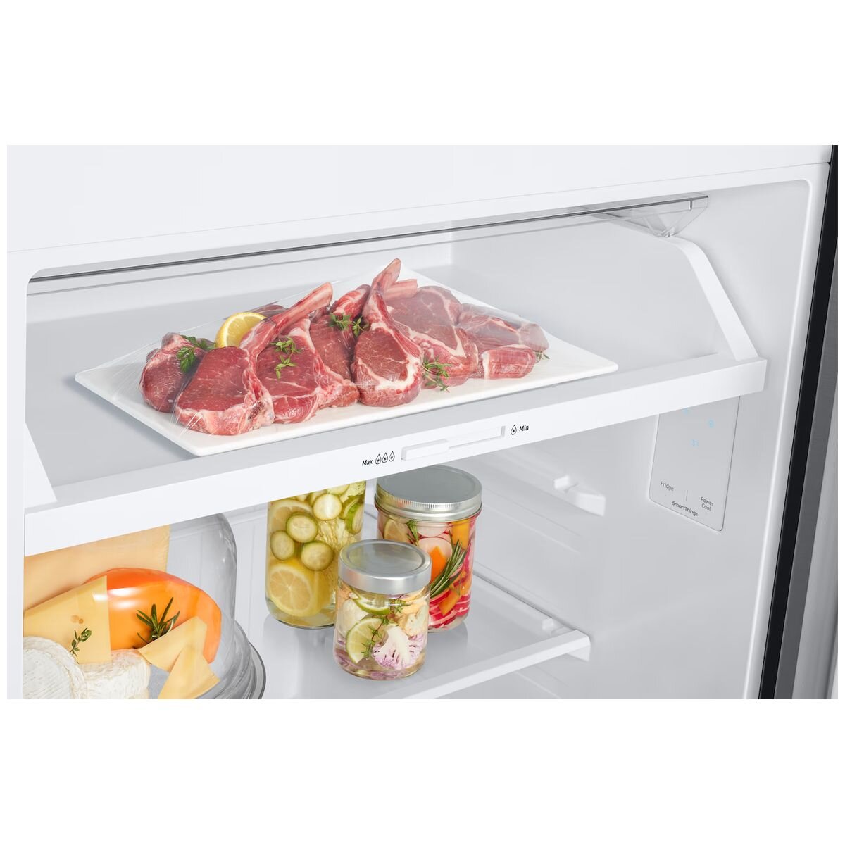 Samsung 415L Top Mount Frost Free Fridge - Refined Inox, 4 Star Energy, SmartThings WiFi - SRT5200S