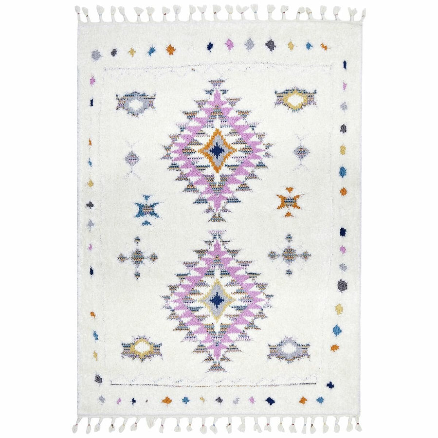 Rug Culture Amsterdam Extra Large Rug 340x250 - White Multi, Polypropylene Pile - AMS-LAYLA-340X250