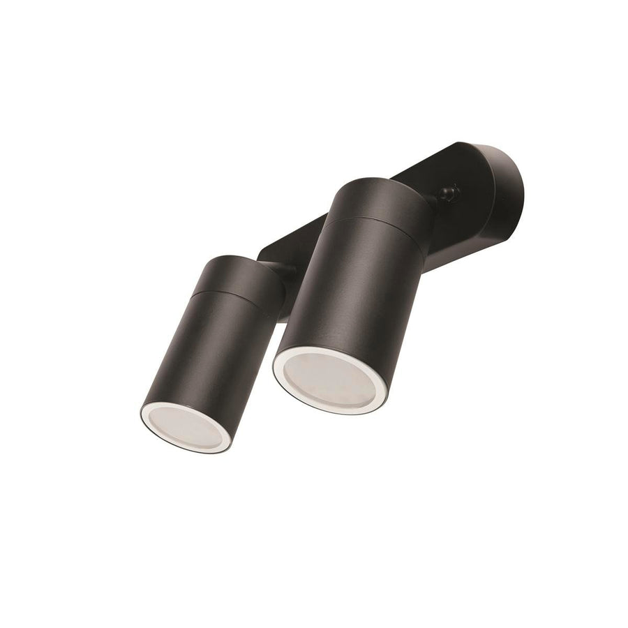 Brilliant Lighting Coolum Twin Wall Light - Black - 240V - Stainless Steel - Weather Resistant - SuperSaverAU - view 1
