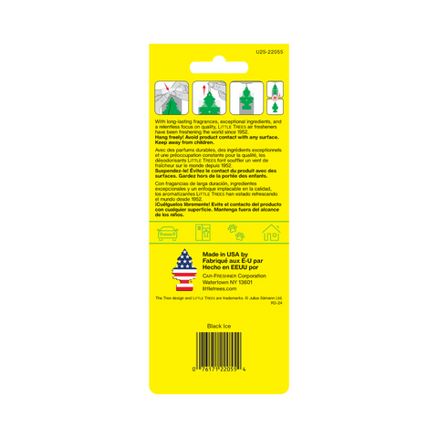 Little Trees Black Ice Hanging Tree Air Freshener 2 Pack for Car
