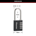 Master Lock Combination Padlock - 51mm Shackle - Aluminium - Keyless - SuperSaverAU - view 4