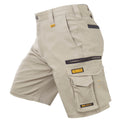 DeWALT Bennington PROStretch Work Shorts - Khaki, Size 34, 97% Cotton Stretch