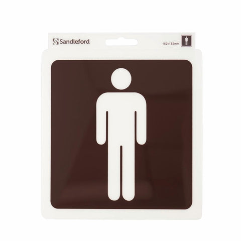 Sandleford Mens Symbol Self Adhesive Sign - 152mm - Brown - SuperSaverAU - view 1