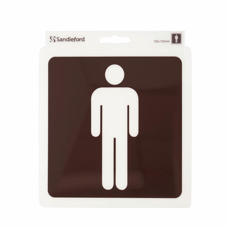 Sandleford Mens Symbol Self Adhesive Sign - 152mm - Brown - SuperSaverAU - view 1