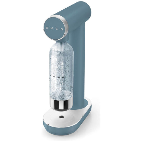 Smeg soda maker - Blue, electricity-free operation, Tritan Renew bottle, front knob control - SKC01SBMAU