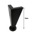 Adoored 150mm Black Steel Angled Corner Furniture Leg