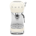 Smeg 50s Style Espresso Coffee Machine - 15 Bar, ThermoBlock, Steam Wand, Cream - ECF02CRAU