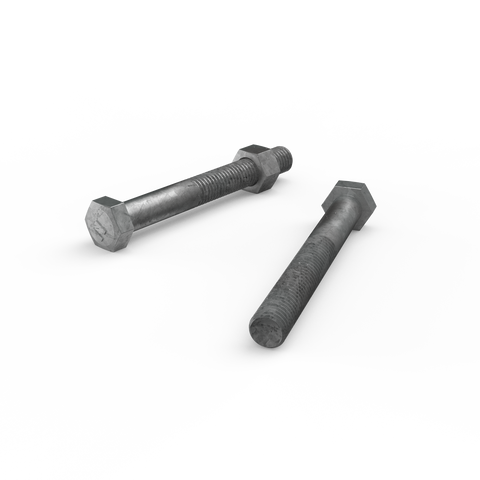 Zenith M12 x 100mm Hot Dip Galvanised Hex Head Bolts and Nuts Each - SuperSaverAU - view 1