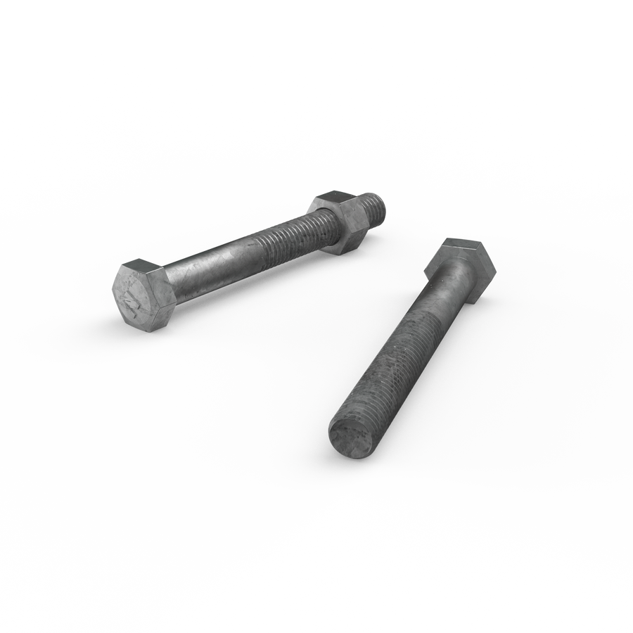 Zenith M12 x 100mm Hot Dip Galvanised Hex Head Bolts and Nuts Each - SuperSaverAU - view 1
