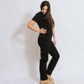 Green Hip Give Cargo Women's Work Pants Black Size 14 Cotton Stretch UPF 50+ Straight Leg