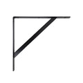 Carinya 400 x 350mm Black Straight Stayed Bracket, Powder Coated Steel, 100kg, Multi-Orientation