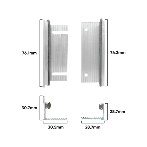 Rolltrak Aluminium Combination Floor & Wall Door Guide - Top Hung Door