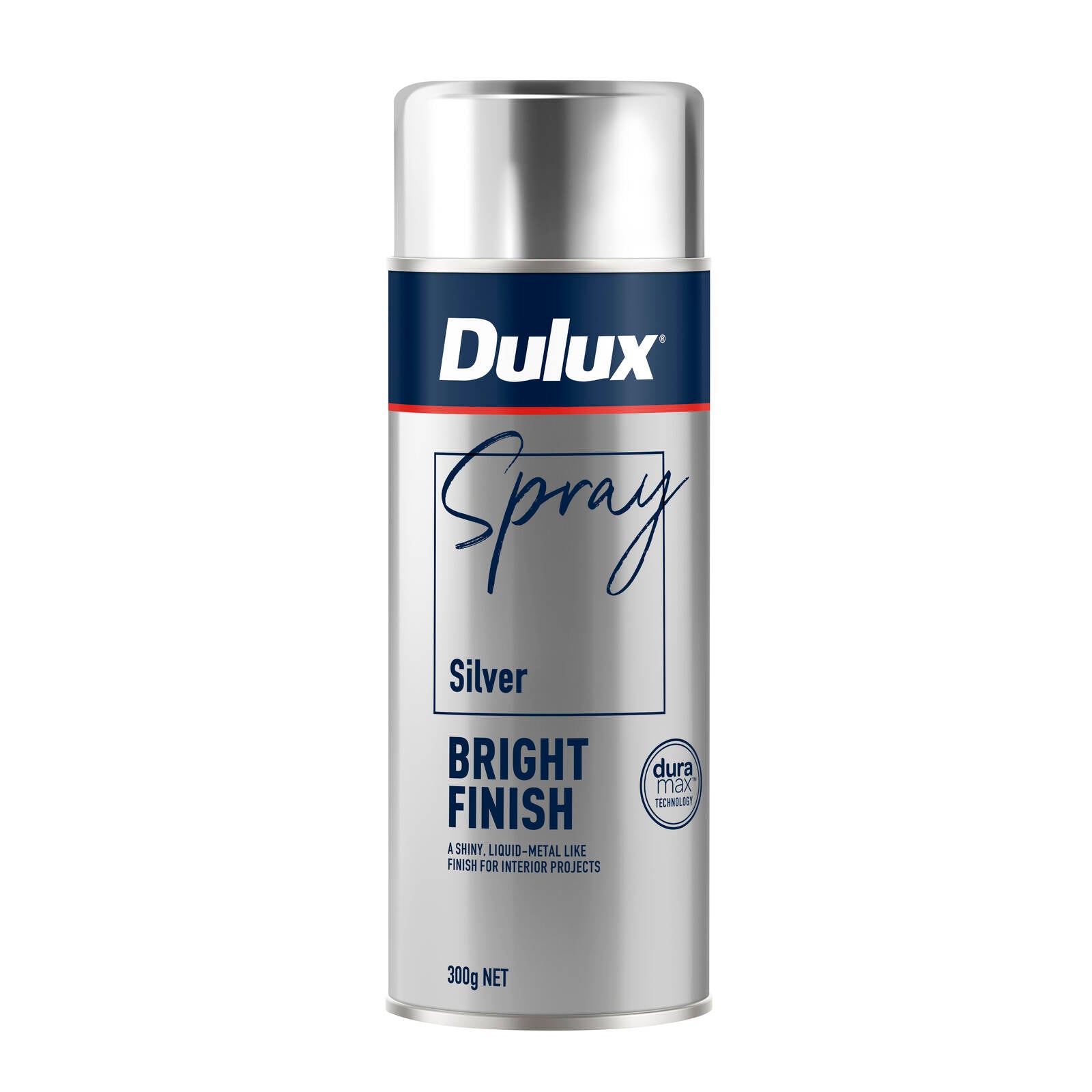 Dulux Effects 300g Silver Bright Finish Spray Paint for Decor & Craft