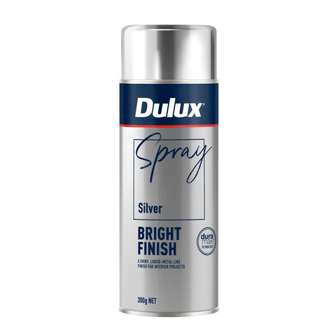 Dulux 300g Spray Paint - Silver Bright Finish - Quick-Drying - Indoor/Outdoor - SuperSaverAU - view 1