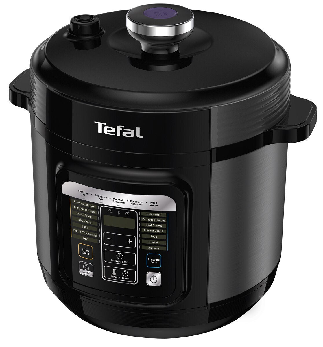 Tefal Home Chef Smart 6L Multicooker - 15 Pre-Set Programs, Fast Pressure Cooking, Black - CY601