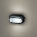 Arlec Large Black Oval Louvered Bunker Light 280mm Metal E27 Weather Resistant Outdoor