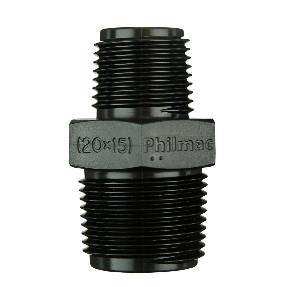 Philmac Threaded Pipe Nipple 3/4 x 1/2 Polypropylene Durable Design - SuperSaverAU - view 1