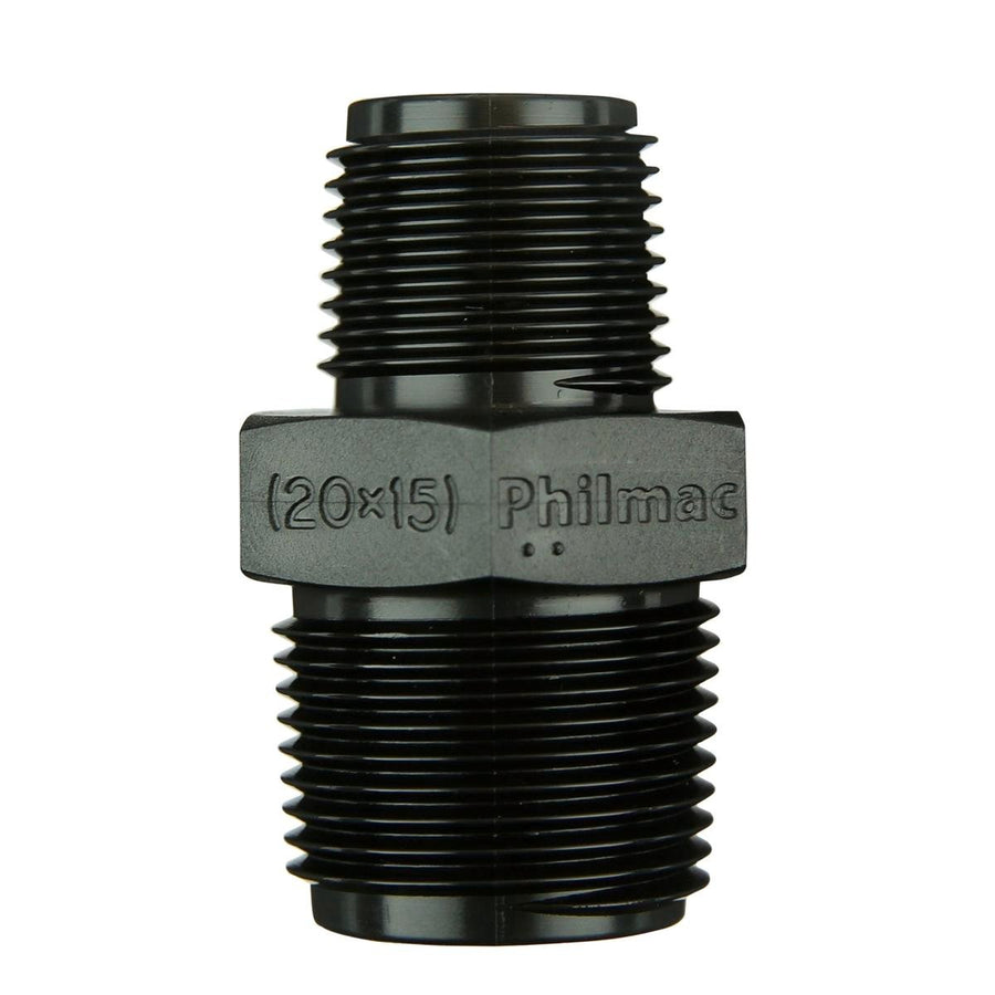 Philmac Threaded Pipe Nipple 3/4 x 1/2 Polypropylene Durable Design - SuperSaverAU - view 1