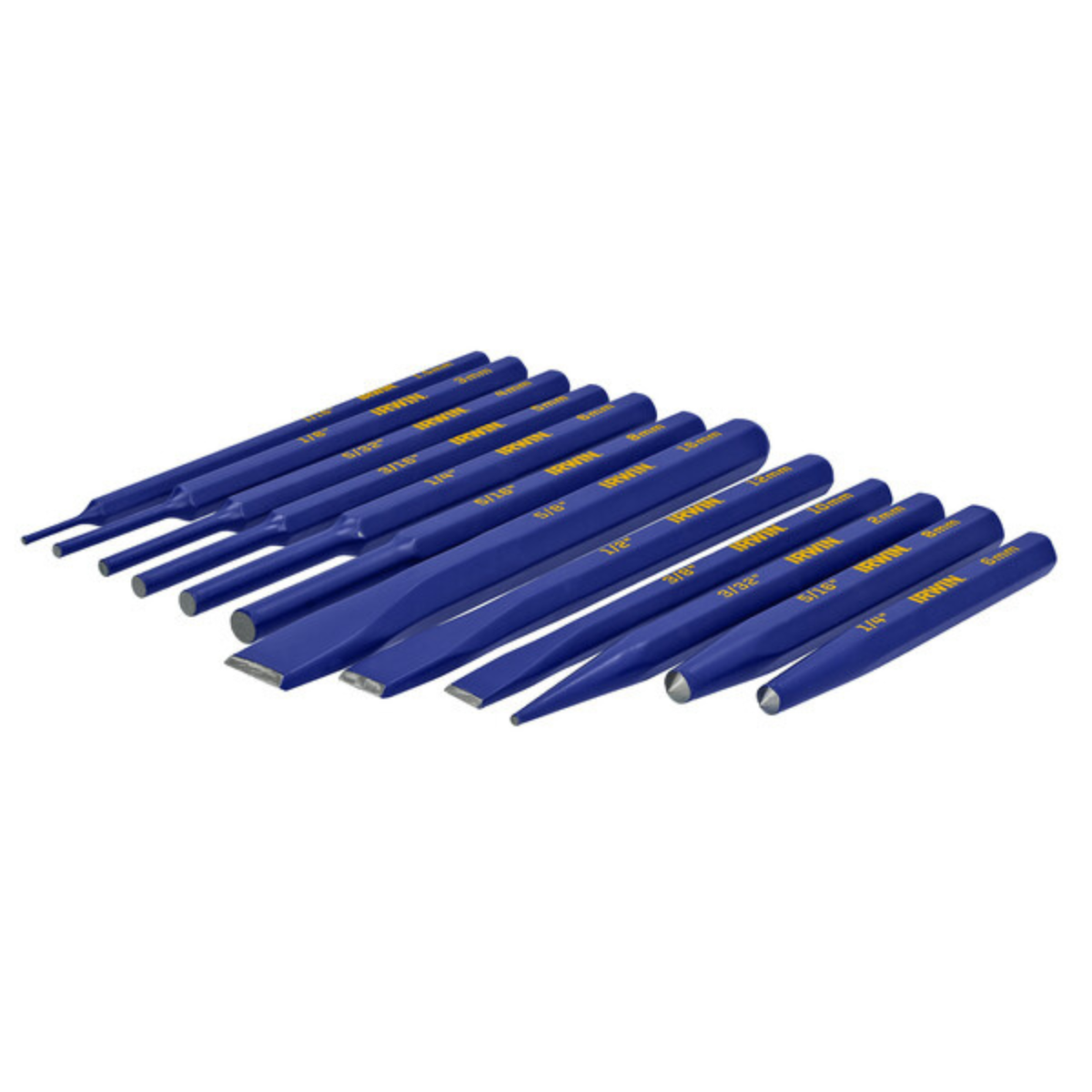 Irwin 12 Piece Cold Chisel and Punch Set - Forged Steel - 160mm x 231mm - SuperSaverAU - view 3