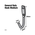 Everhang J Bolt Hook - 105mm - Steel - Garage Storage - SuperSaverAU - view 2