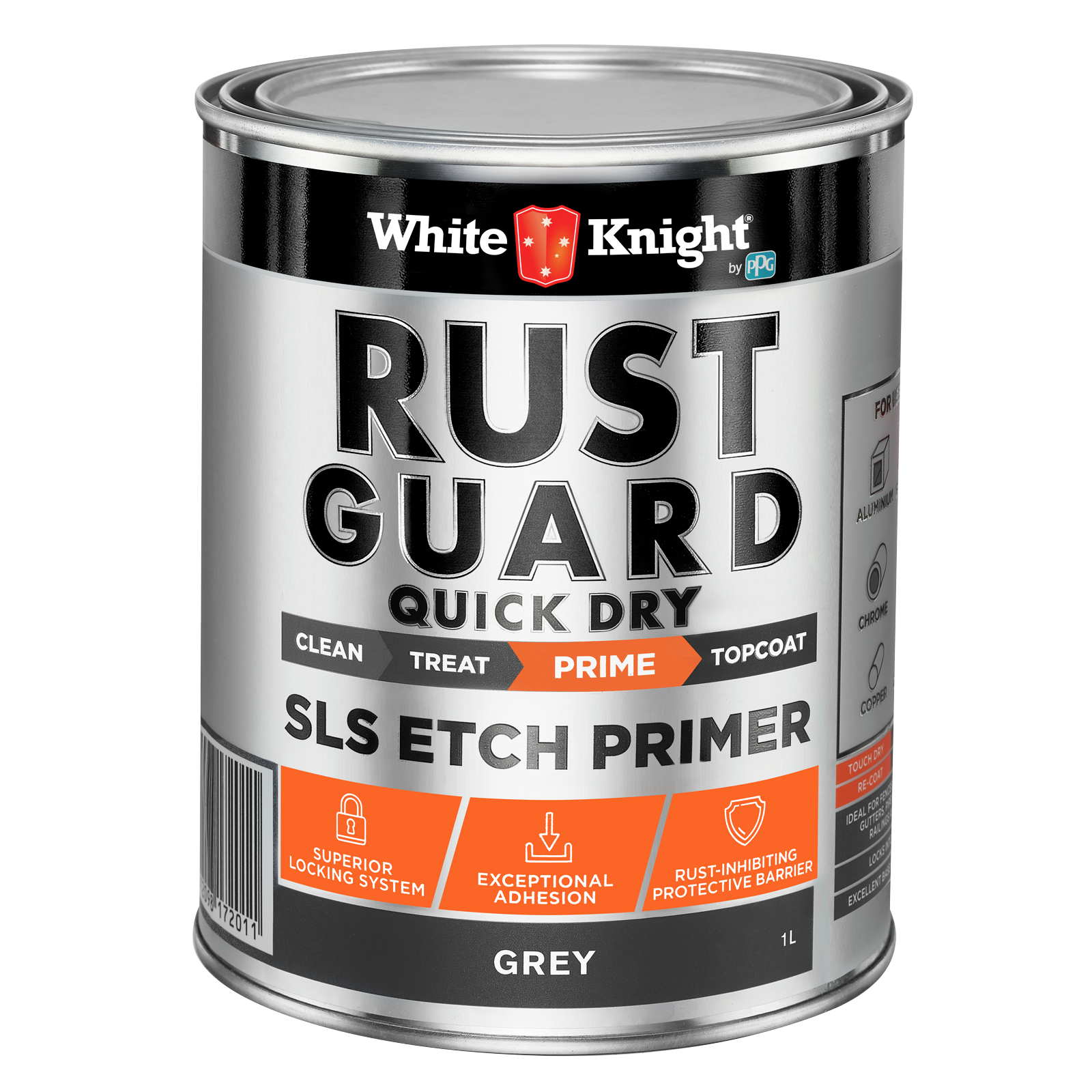 White Knight Rust Guard 1L Grey Quick Dry SLS Etch Primer
