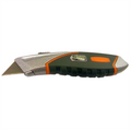 Craftright Retractable Knife with 3 Blades - Alloy Body, Rubber Grip, Lockable
