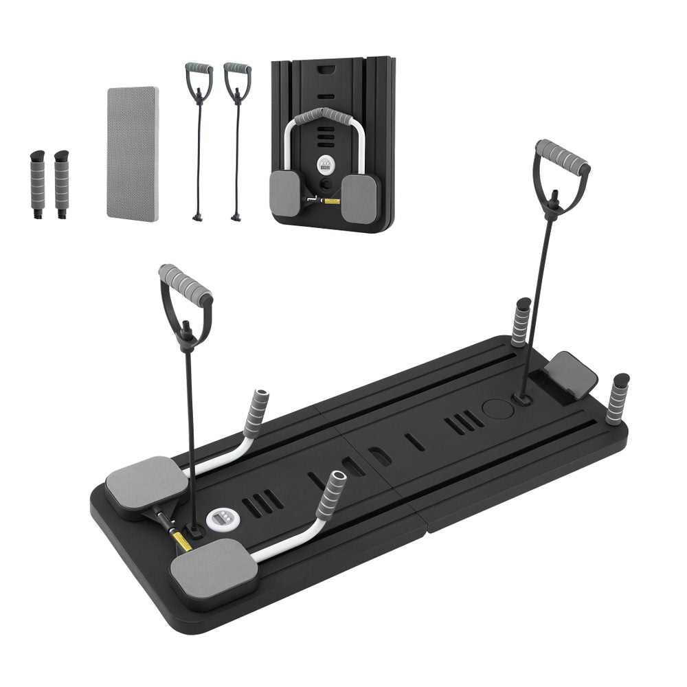 Everfit Pilates Reformer Abdominal Exercise Board 106x41cm, Foldable, Black - SuperSaverAU - view 1