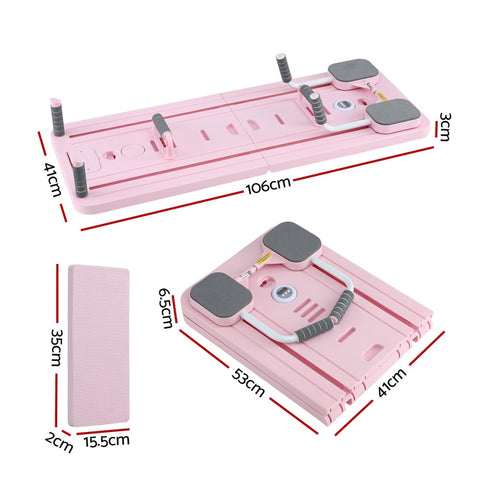 Everfit Multi Functional Fitness Board - Full Body Exercise, 106 x 41 x 3 cm, Pink - SuperSaverAU - view 2