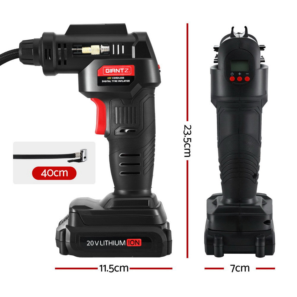 Giantz 20V Air Compressor 120PSI Electric Portable Air Inflator LED Light - SuperSaverAU - view 2
