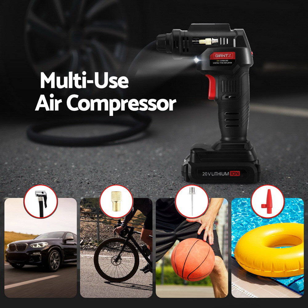 Giantz 20V Air Compressor 120PSI Electric Portable Air Inflator LED Light - SuperSaverAU - view 6
