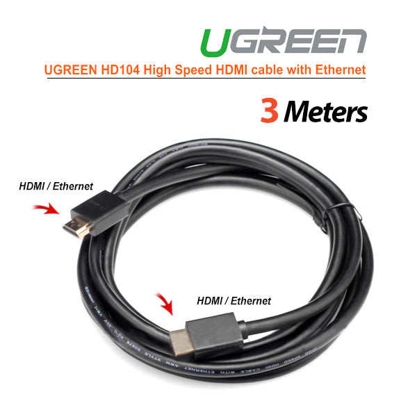UGREEN High Speed HDMI Cable with Ethernet 3M