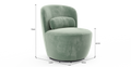 Brosa Ada Swivel Accent Chair (Russian Sage)