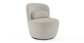 Brosa Ada Swivel Accent Chair (Seashell White)